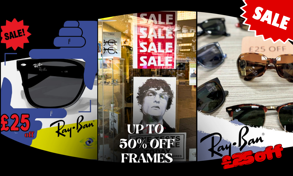up to 50% off of frames
